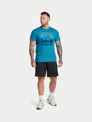 Raging Bull Blue Sport Casual Duotone T-Shirt - Imagen 1 de 4