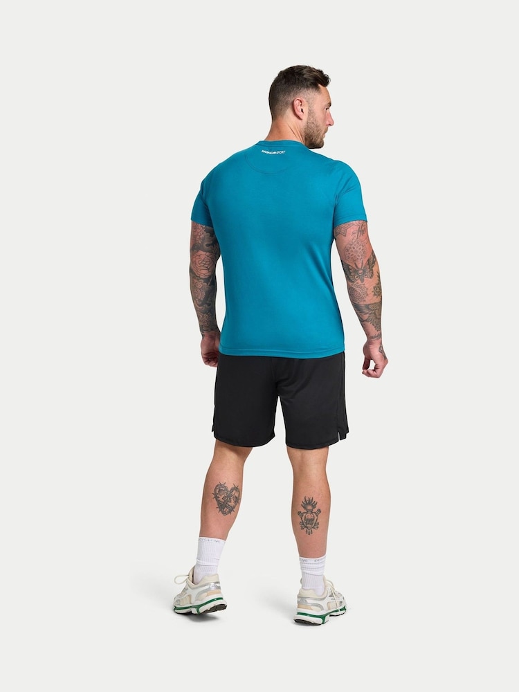 Raging Bull Blue Sport Casual Duotone T-Shirt - Imagen 2 de 4