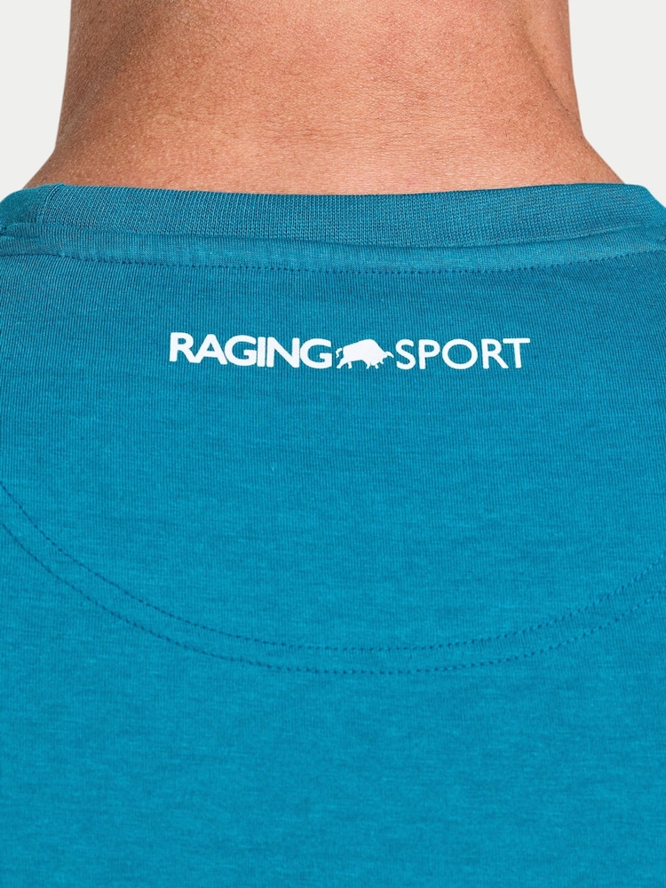 Raging Bull Blue Sport Casual Duotone T-Shirt - Imagen 4 de 4