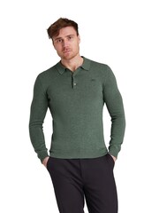 Raging Bull Green Classic Knitted Polo Shirt - Imagen 2 de 6