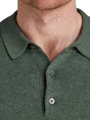 Raging Bull Green Classic Knitted Polo Shirt - Imagen 5 de 6