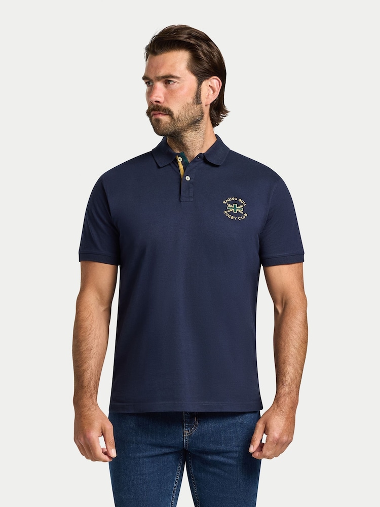 Camisa polo Raging Bull blue Rugby Club - Imagem 1 de 5
