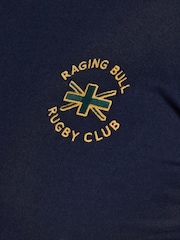 Raging Bull Blue Rugby Club Jersey Polo Shirt - Image 6 of 6