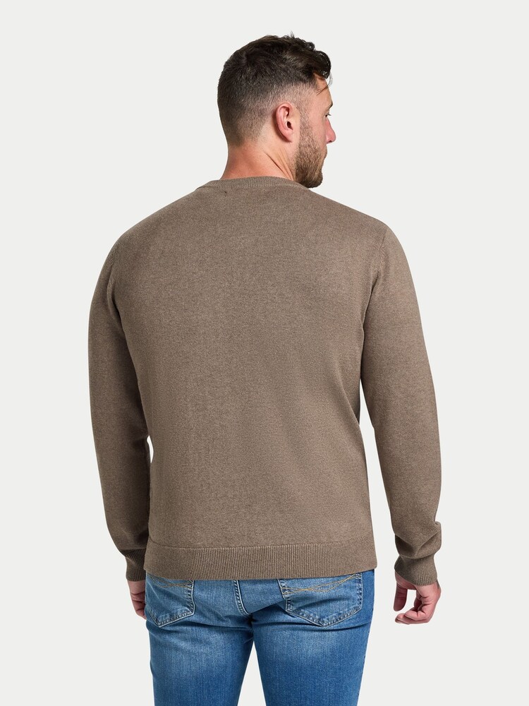 Raging Bull Natural Classic V-Neck Cotton Cashmere Knit Jumper - Image 2 of 3