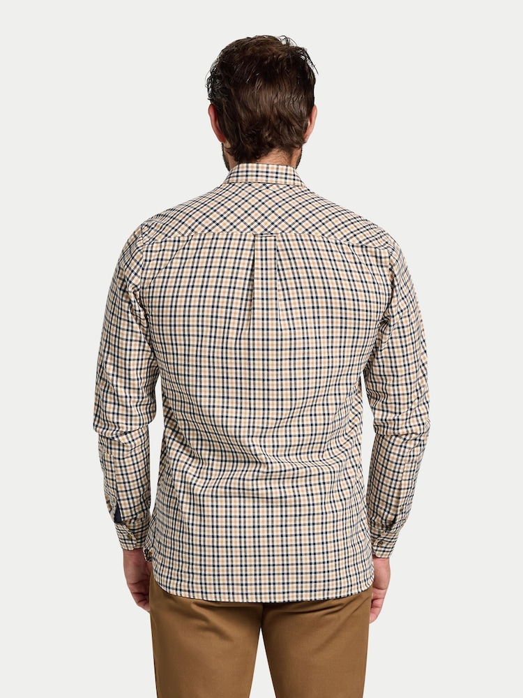 Raging Bull Natural Brookes Gingham Brushed Cotton Twill Shirt - Image 2 of 6