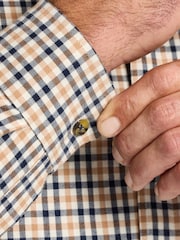 Raging Bull Natural Brookes Gingham Brushed Cotton Twill Shirt - Image 4 of 6
