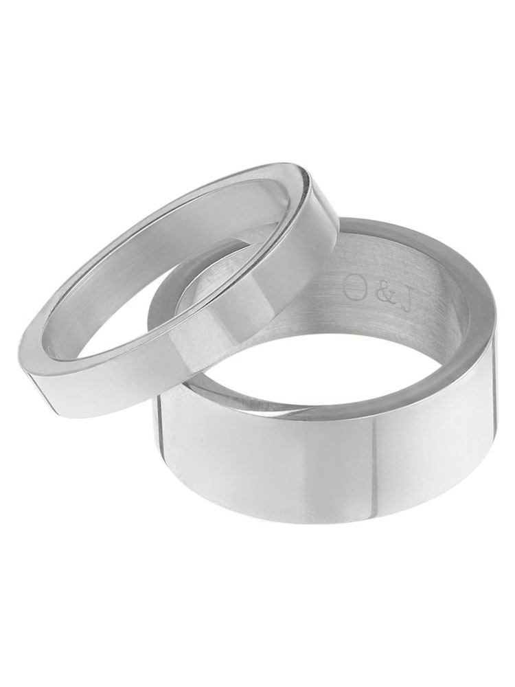 Orelia & Joe Silver Tone Metal Stacking Ring Set - Image 1 of 2 Orelia & Joe Silver Tone Metal Stacking Ring Set - Image 1 of 2