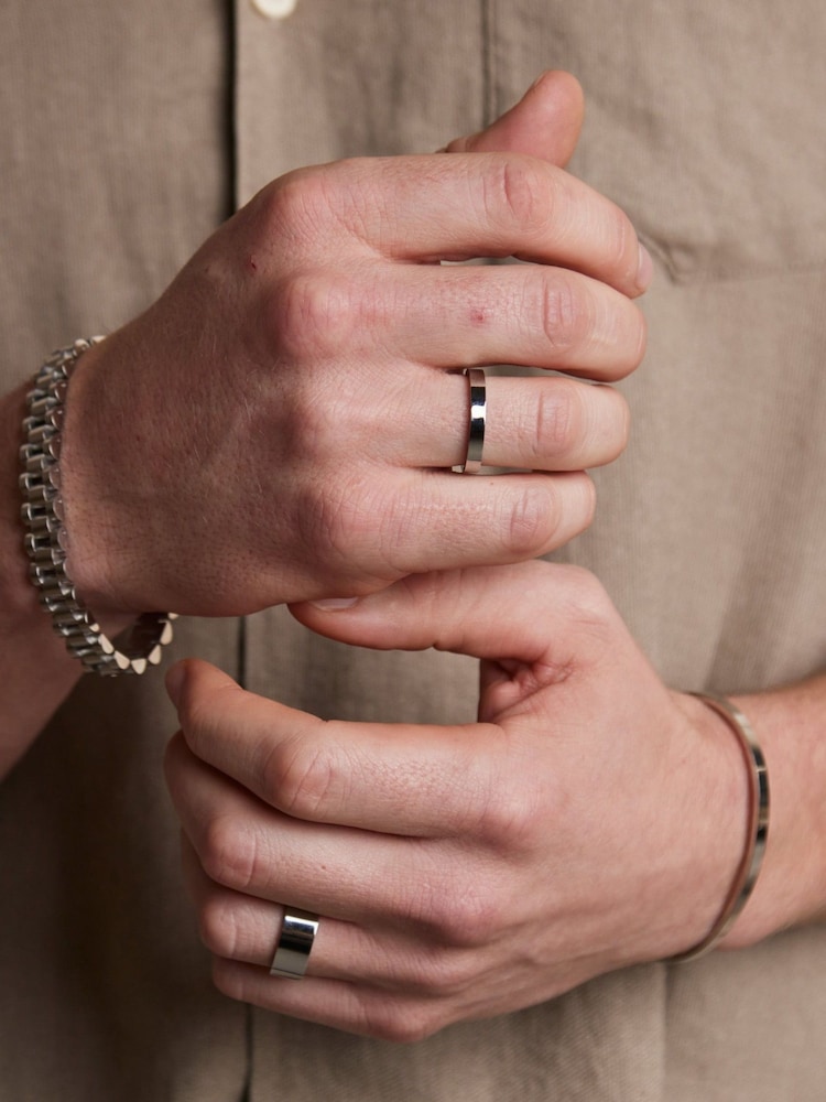Orelia & Joe Silver Tone Metal Stacking Ring Set - Image 2 of 2