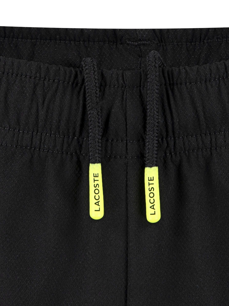 Lacoste Black UltraDRY Big Croc Woven Shorts - Image 2 of 3