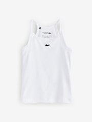 Lacoste White Rib Tank Top - Image 1 of 1