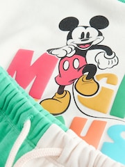 Colour Block Mickey Short Sleeve Crew and Shorts Set (3mths-8yrs) - Image 9 of 10