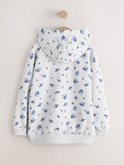 Grey Ditsy Zip Through Hoodie (3-16yrs) - Image 7 of 9