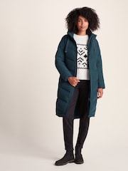 Tog 24 Green Raleigh Luxe Long Down Jacket - Image 1 of 7