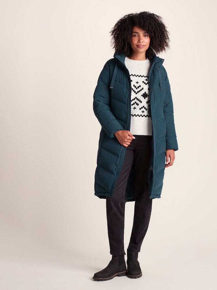 Tog 24 Green Raleigh Luxe Long Down Jacket - Image 1 of 7
