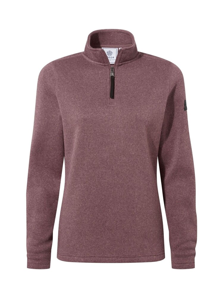 Tog 24 Purple Womens Pearson Knitlook Zipneck Fleece - Image 7 of 7