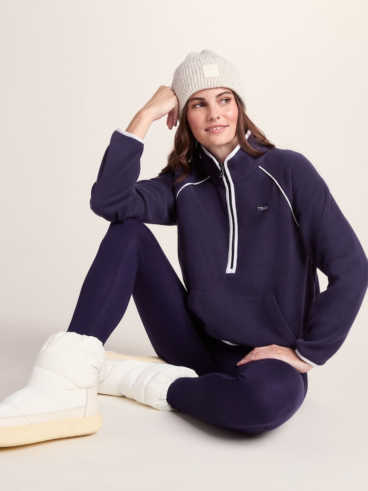 Sweat Polaire Bleu TOG24 Pour Femme – Taille 20, 1/2 Zip, Col Montant (occasion)