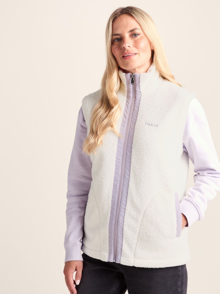 Tog 24 Cream Womens Peyton Sherpa Gilet - Image 2 of 7 Tog 24 Cream Womens Peyton Sherpa Gilet - Image 2 of 7