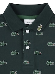 Lacoste Green Mini Icon Piqué Logo Polo Shirt - Image 3 of 3