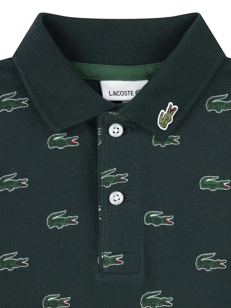 Lacoste Green Mini Icon Piqué Logo Polo Shirt - Image 3 of 3