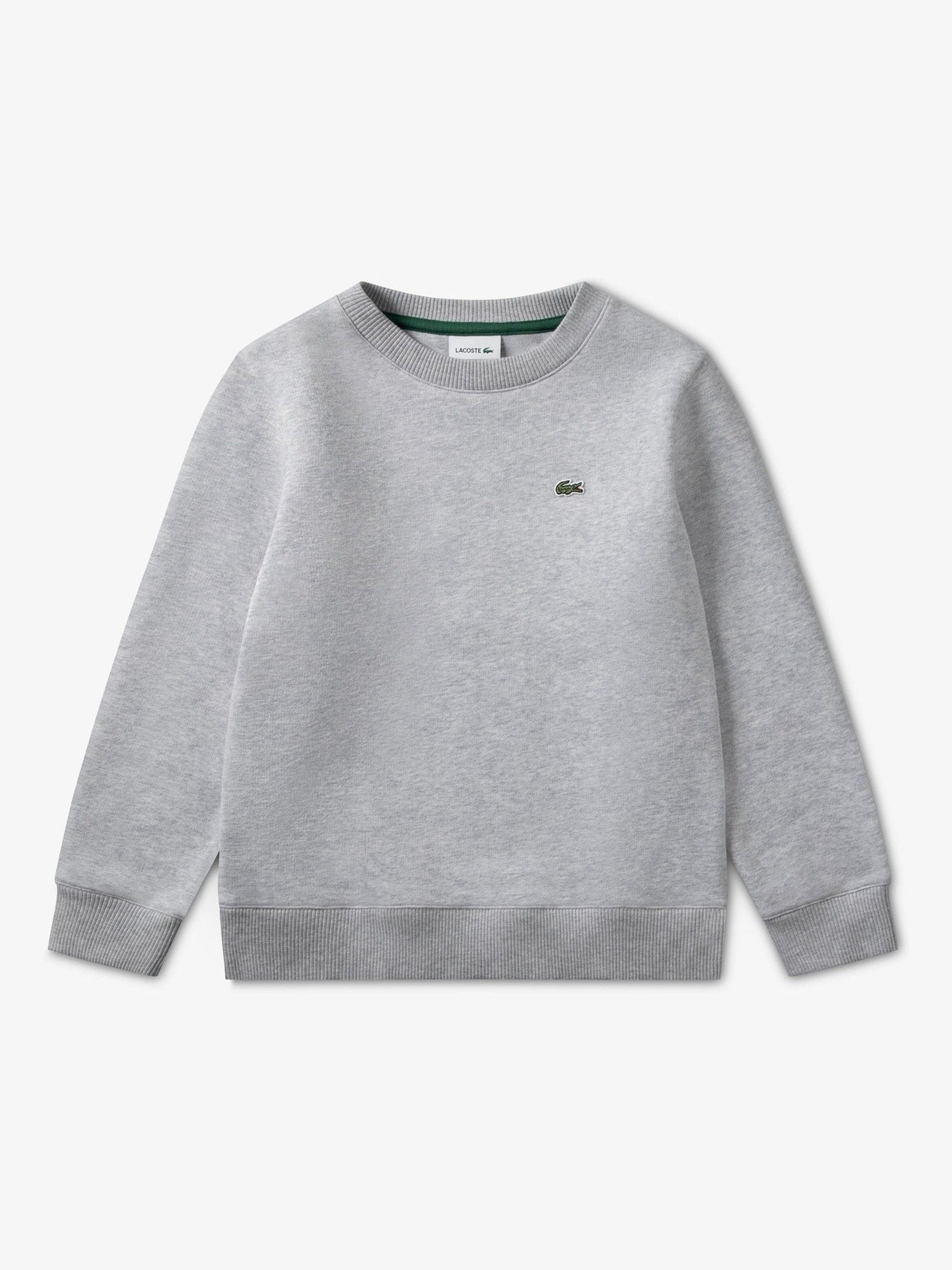 Buy Lacoste Grey Core Fleece Crew Neck Sweatshirt from Next USA