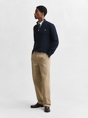 GANT Blue Mini Cable Knit Quarter Zip Jumper - Image 2 of 5