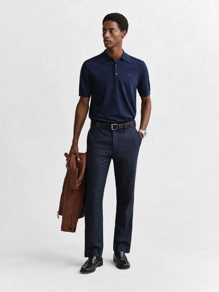 Μπλούζα Polo GANT από μαλλί Merino - Εικόνα 2 του 5