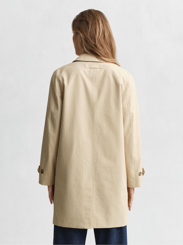 GANT Brown Long Trench Car Coat - Image 2 of 8
