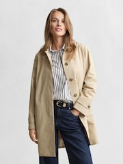 GANT Brown Long Trench Car Coat - Image 3 of 8