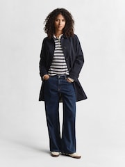 GANT Cream Stripe Long Sleeve Polo Shirt - Image 3 of 5