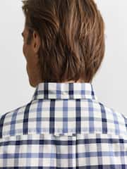 GANT Blue Check Oxford Shirt - Image 3 of 5