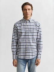 GANT Blue Check Oxford Shirt - Image 4 of 5