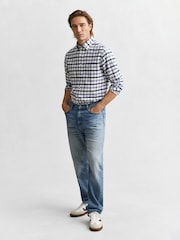 GANT Blue Check Oxford Shirt - Image 5 of 5