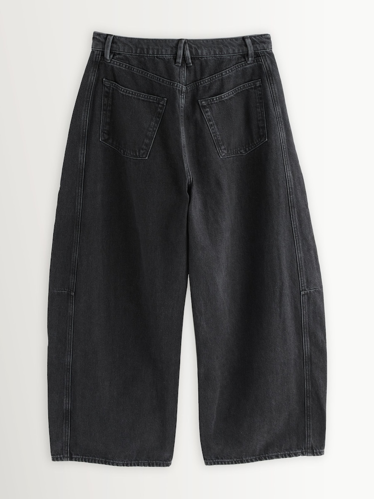 Good American Black Extreme Barrel Jeans - Image 2 of 7 Good American Black Extreme Barrel Jeans - Image 2 of 7