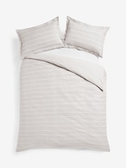 Grey Stripe Duvet Cover and Pillowcase Set - Image 6 of 6