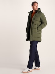 Tog 24 Green Mens Preece Padded Long Jacket - Image 1 of 7