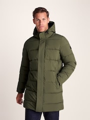 Tog 24 Green Mens Preece Padded Long Jacket - Image 2 of 7
