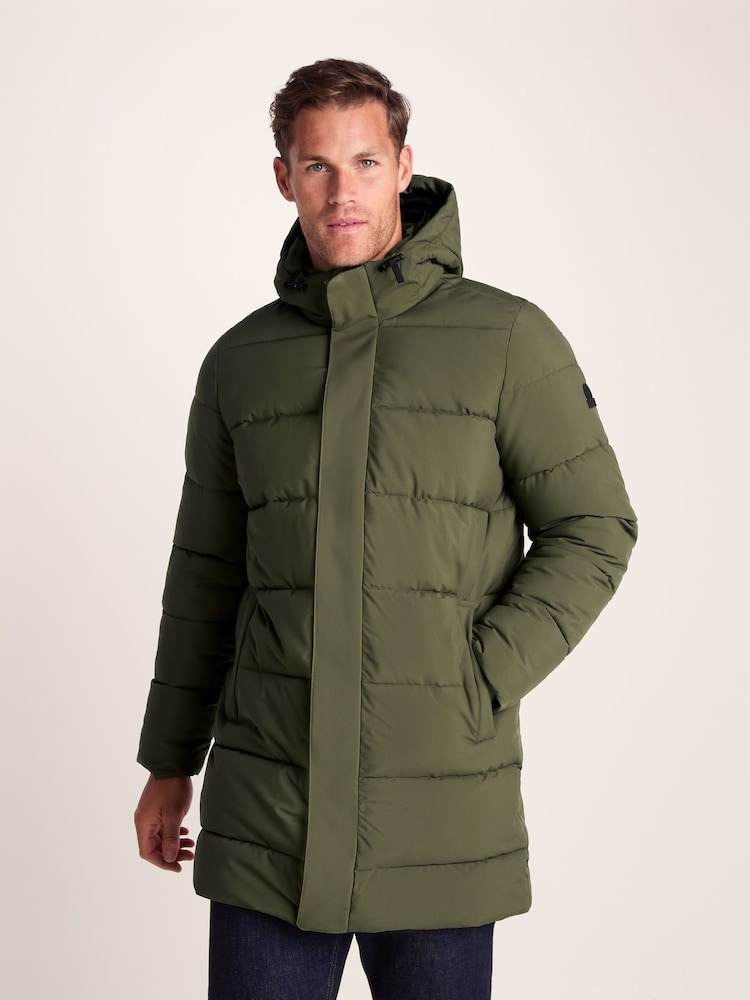 Tog 24 Green Mens Preece Padded Long Jacket - Image 2 of 7