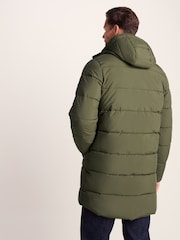 Tog 24 Green Mens Preece Padded Long Jacket - Image 3 of 7