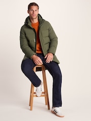 Tog 24 Green Mens Preece Padded Long Jacket - Image 4 of 7