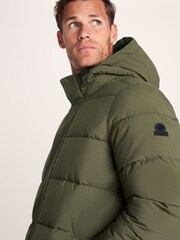 Tog 24 Green Mens Preece Padded Long Jacket - Image 6 of 7