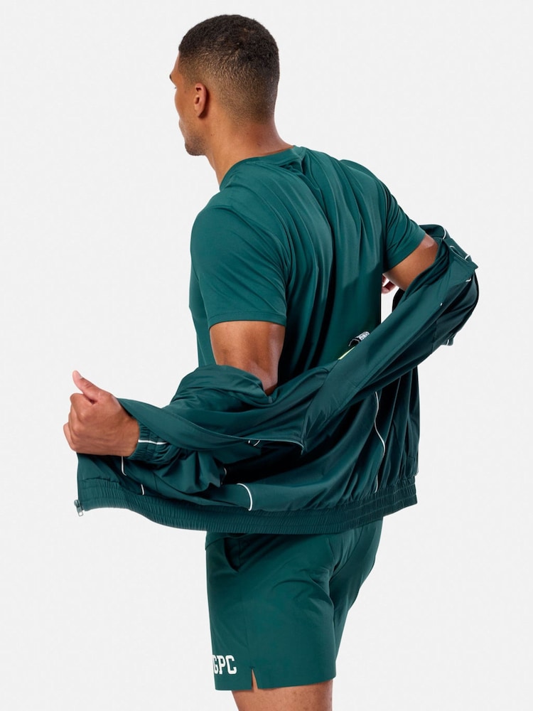 Gym + Coffee Green Game Changer Train Jacket - Image 2 of 6 Gym + Coffee Green Game Changer Train Jacket - Image 2 of 6