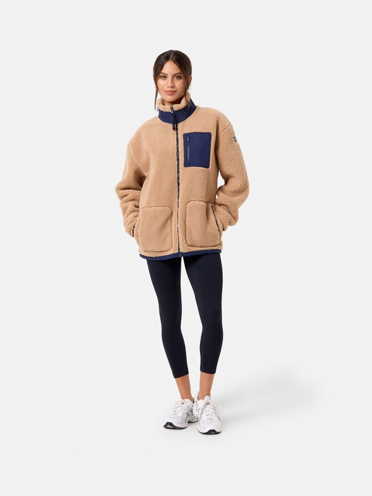 Gym + Coffee Brown Industry Fleece Jacket - Image 1 of 6 Gym + Coffee Brown Industry Fleece Jacket - Image 1 of 6