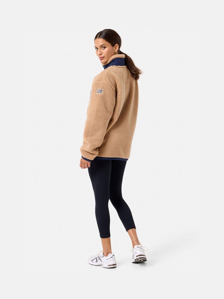 Gym + Coffee Brown Industry Fleece Jacket - Image 2 of 6 Gym + Coffee Brown Industry Fleece Jacket - Image 2 of 6