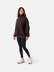 Braun - Gym + Coffee Womens Snap Collar Sierra Sweatshirt - Bild 1 von 5