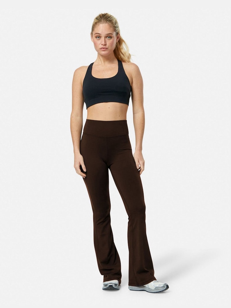Gym + Coffee Brown Soft Motion Flares Leggings - Image 1 of 5 Gym + Coffee Brown Soft Motion Flares Leggings - Image 1 of 5