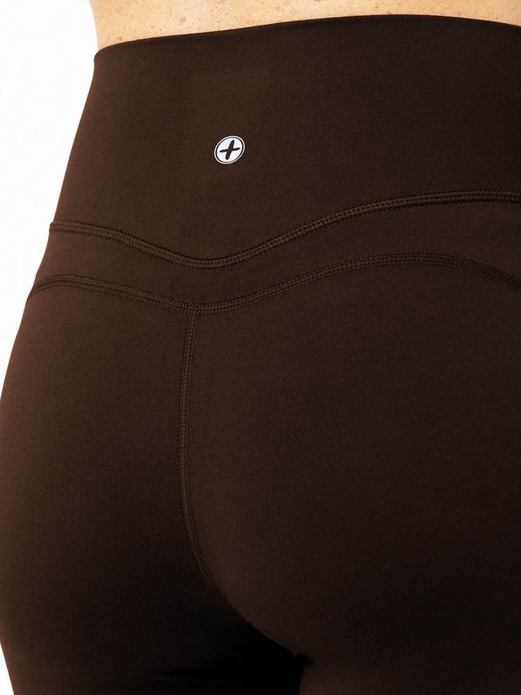 Gym + Coffee Brown Soft Motion Flares Leggings - Image 2 of 5 Gym + Coffee Brown Soft Motion Flares Leggings - Image 2 of 5