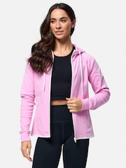 Gym + Coffee Pink Chill Full Zip Hoodie - Image 4 of 6
