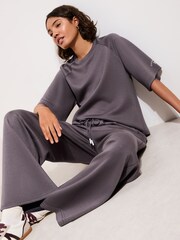 Friends Like These Taupe Studio Pleat Wide Front Joggers - Image 4 of 5