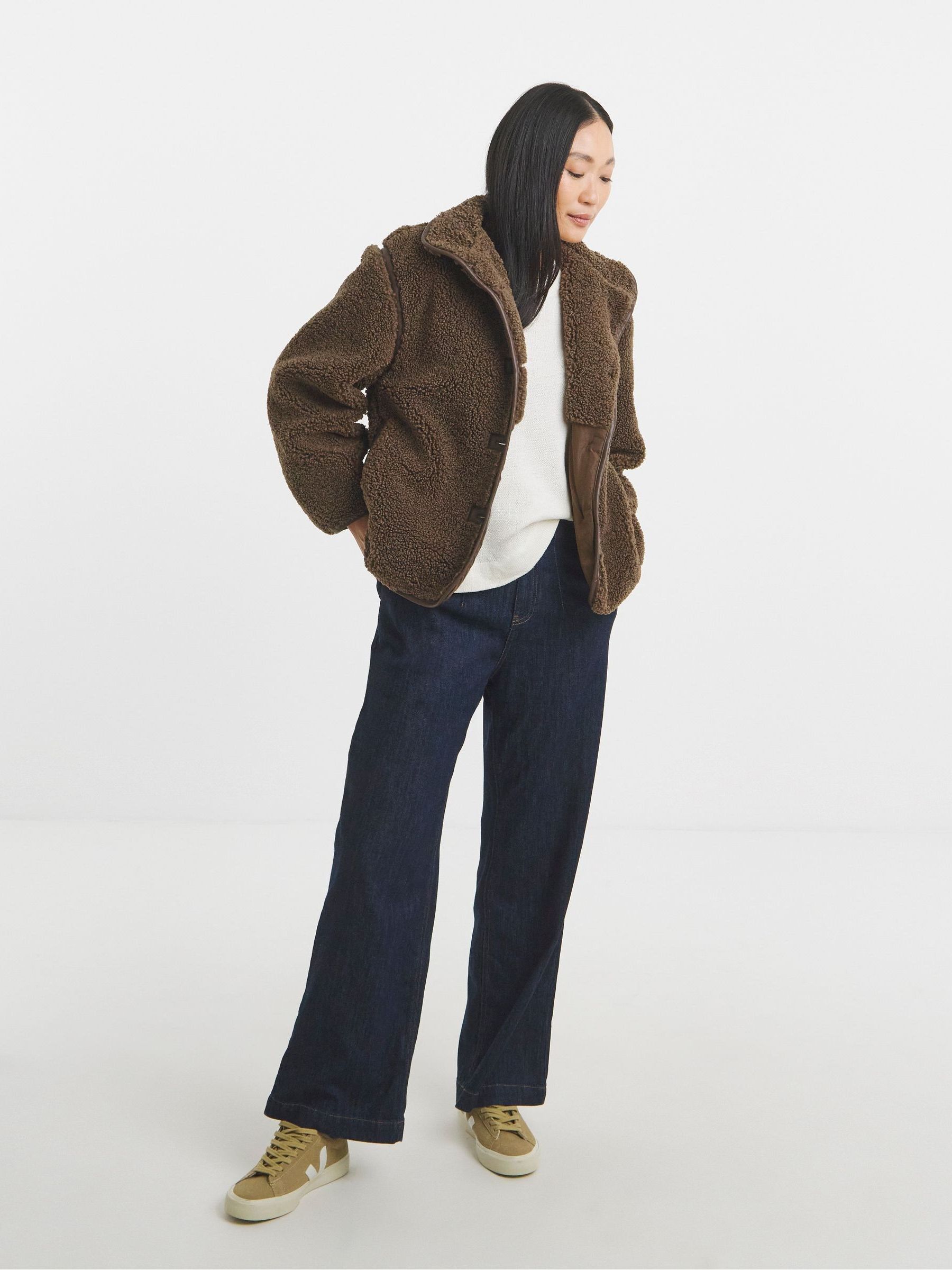 Buy JD Williams Brown Borg Teddy Jacket from Next USA