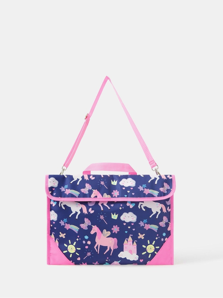 Angels By Accessorize Purple Girls Unicorn Print Book Bag - Image 1 of 2
